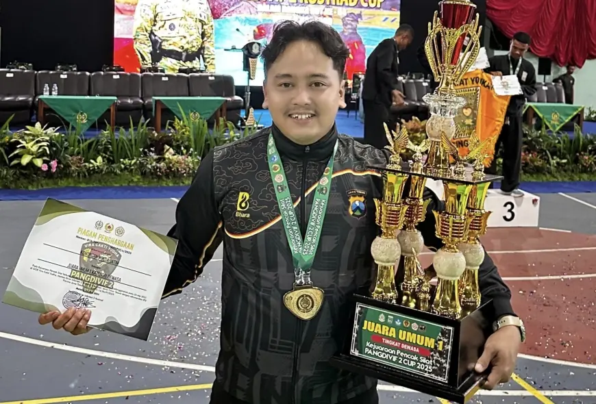 Personil Polres Lamongan, Sabet Emas di Kejuaraan Terbuka Pencak Silat Pangdivif 2 Cup 2025