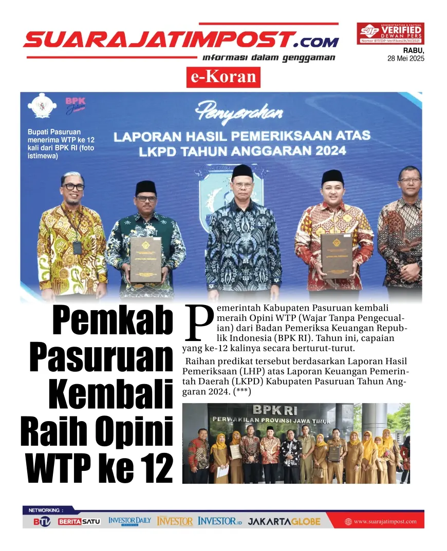 eKoran, Edisi Rabu, 28 Mei 2025
