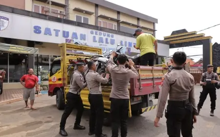Konvoi Liar Resahkan Warga, Polres Lamongan Amankan Ratusan Motor