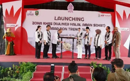 Bank Jatim dan Pemkab Trenggalek Luncurkan Zona KHAS untuk UMKM Halal di Pasar Pon