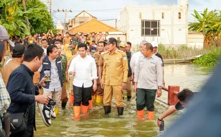 Plt Gubernur Jatim Emil Dardak Sidak Banjir dan Infrastruktur di Lamongan