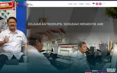 Terima Wawasan Antikorupsi, ASN Dispora Jember Ikuti E-Learning KPK secara Daring