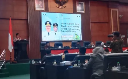 DPRD Jombang Gelar Paripurna Nota Penjelasan Bupati atas Raperda RPJMD Tahun 2025-2029