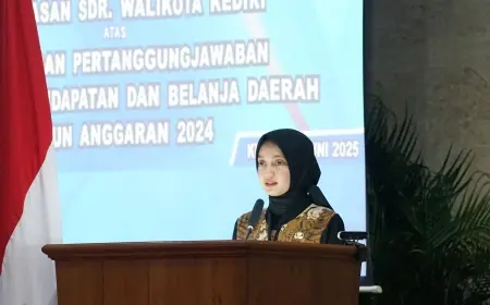 Vinanda Sampaikan Penjelasan Rancangan Pertanggungjawaban APBD Kota Kediri Tahun 2024