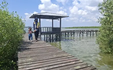Menikmati Libur Panjang di Hutan Mangrove Karangkiring Gresik