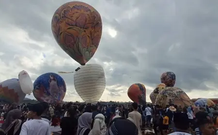 Kemeriahan Festival Balon Udara di Tulungagung: 43 Balon Mengudara Ditonton oleh Ribuan Warga