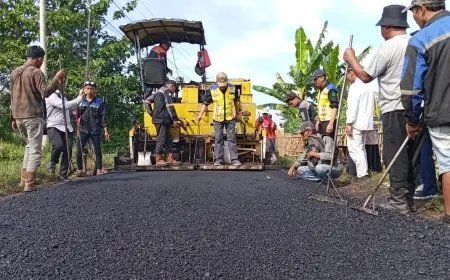 Trial Aspal Perbaikan Jalan di Bondowoso Mulai Dilakukan