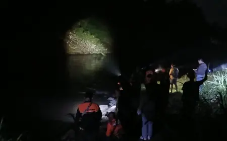 Malam ini, Proses Pencarian Lansia yang Diduga Hanyut di Sampean Baru Bondowoso Dihentikan