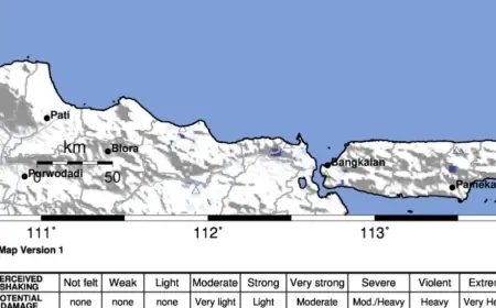 Warga Tuban tak Rasakan Guncangan Gempa Magnitudo 4,5 di Laut Utara Jawa