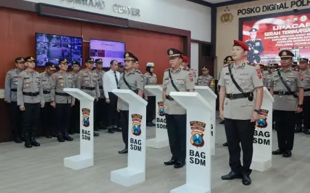 Rotasi Jabatan Kasatnarkoba dan Polsek Jajaran, Ini Pesan Kapolres Jombang