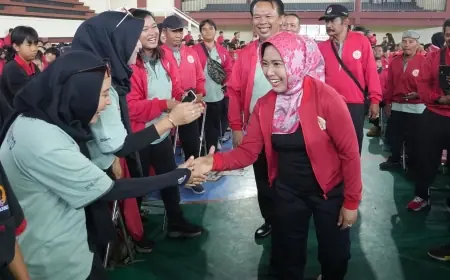 Ratusan Kontingen Porprov Jatim di Kota Mojokerto Diberangkatkan