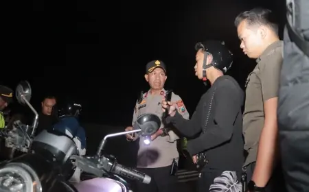 Gelar Razia Terpadu, Polres Blitar Amankan Motor tak sesuai Spesifikasi