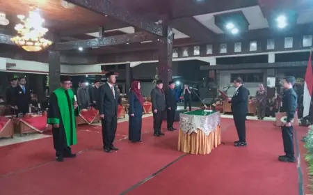 Lantik 4 Pejabat Tinggi Pratama, Bupati Nganjuk: Jabatan Itu Amanah, Bukan Hadiah!