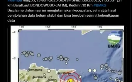 Gempa Magnitudo 3,7 Sempat Membuat Warga Bondowoso Panik