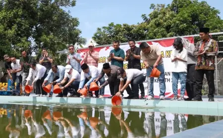 Pemkab dan Polres Jombang Lepas 10 Ribu Benih Ikan Nila, Dukung Ketahanan Pangan Nasional