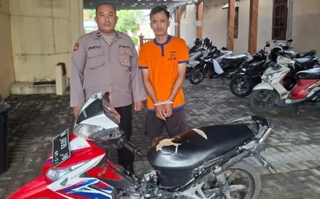 Maling Motor di Gresik Tertangkap Polisi, Ketahuan saat Jualan BB di Marketplace Facebook