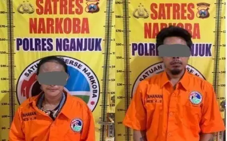Edarkan Sabu, Pasutri Asal Tanjunganom Nganjuk Diciduk Polisi
