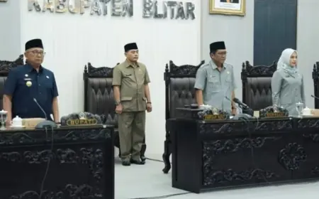 Rapat Paripurna DPRD Blitar, Bupati Beri Jawaban Pandangan Umum Fraksi Terhadap Ranperda Pertangungjawaban APBD 2024