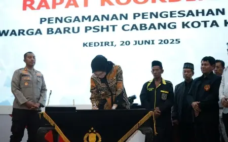 Jelang Pengesahan Warga Baru, Vinanda Berharap PSHT Cabang Kota Kediri Jaga Keamanan dan Kerukunan