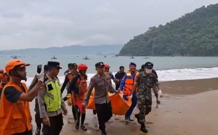 Pelajar yang Terseret Ombak di Pantai Konang Trenggalek Ditemukan Tewas oleh Nelayan