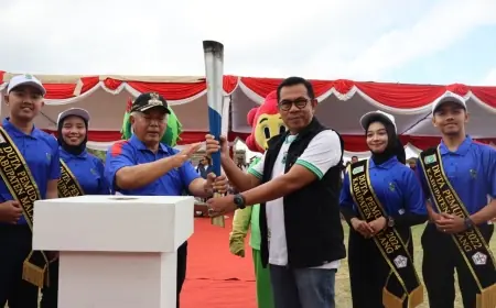 Obor Porprov IX Jatim Diserahkan di Kota Batu, Simbol Semangat Juang dan Sportivitas Atlet Jawa Timur