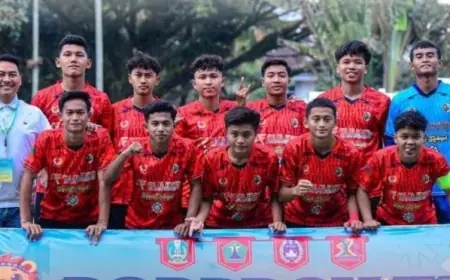Berhasil Tekuk Trenggalek, Sepak Bola Kabupaten Mojokerto Masuk Semifinal Porprov Jatim