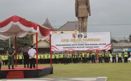 Kawal Pengesahan Warga Baru PSHT di Blitar, Polisi Lakukan Penyekatan di 27 Titik