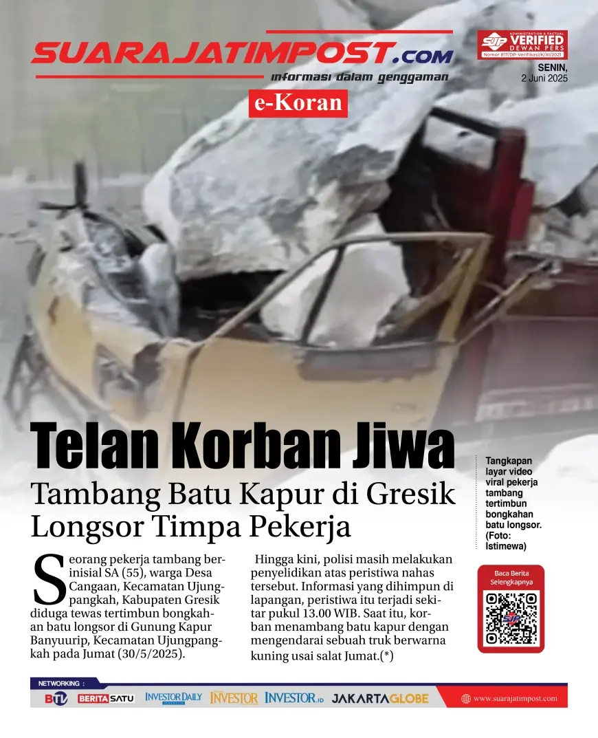 eKoran, Edisi Senin, 2 Juni 2025