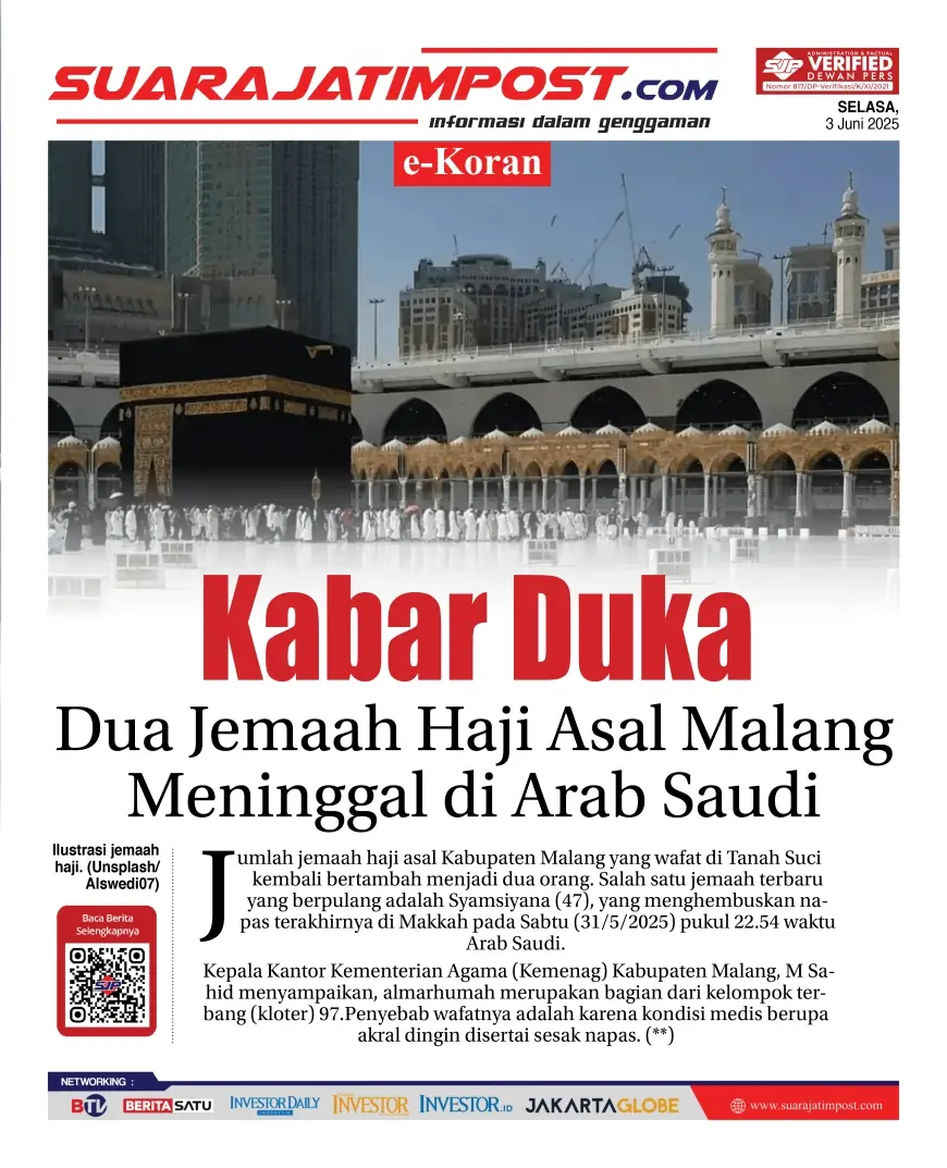 eKoran, Edisi Selasa, 3 Juni 2025