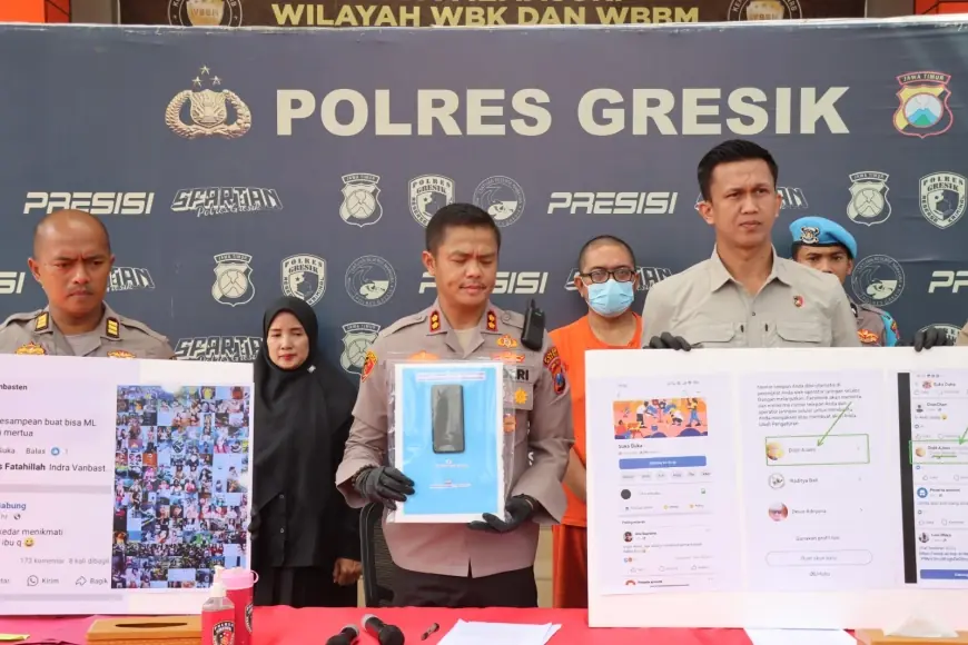 Polres Gresik Tangkap Admin Grup FB 'Cinta Sedarah' Berisi Konten Seksual Menyimpang