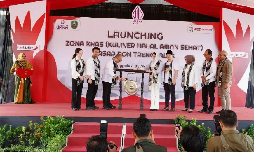 Bank Jatim dan Pemkab Trenggalek Luncurkan Zona KHAS untuk UMKM Halal di Pasar Pon