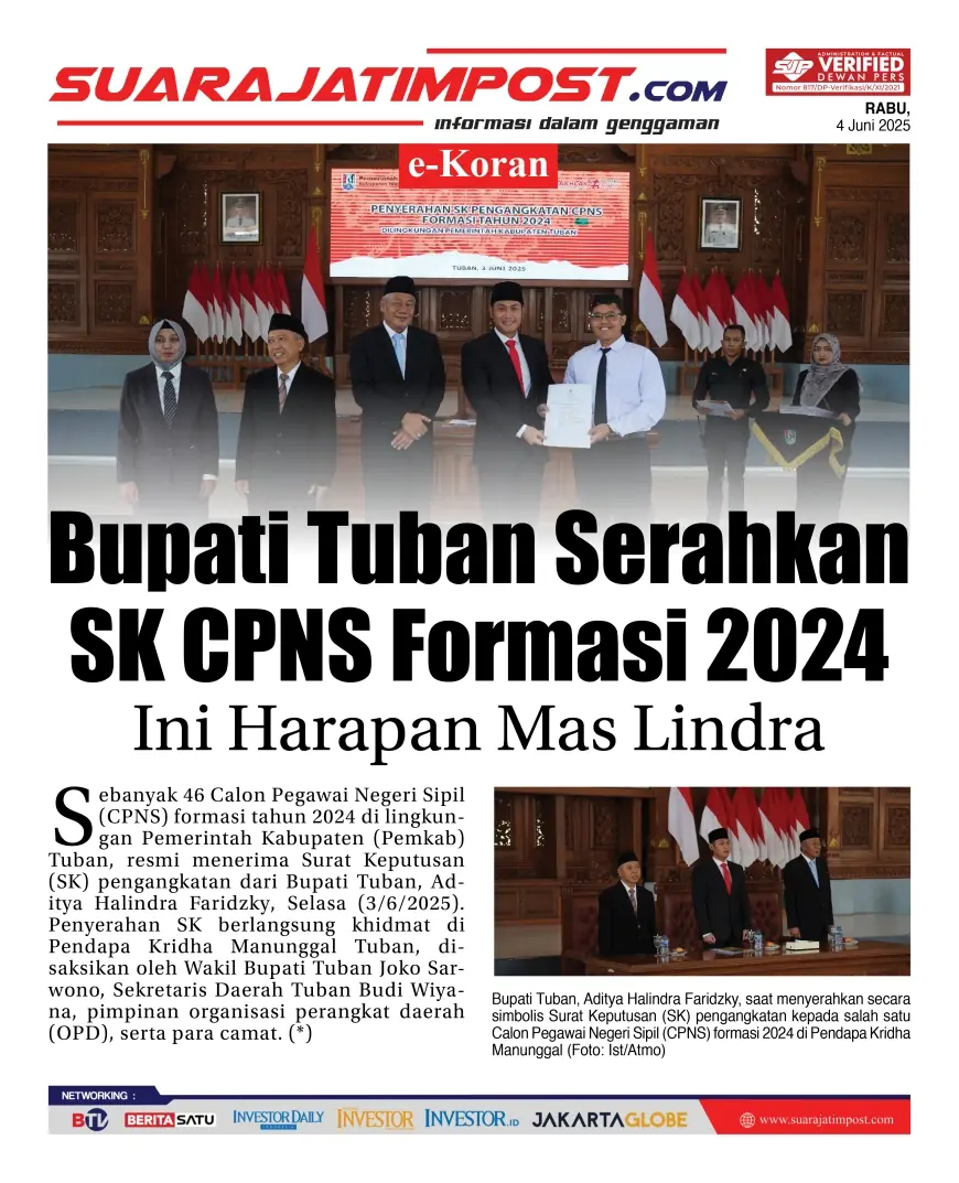 eKoran, Edisi Rabu, 4Juni 2025