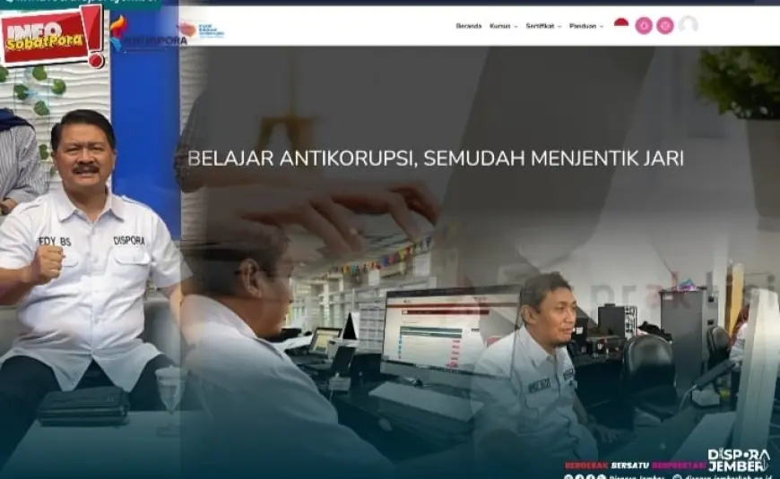 Terima Wawasan Antikorupsi, ASN Dispora Jember Ikuti E-Learning KPK secara Daring