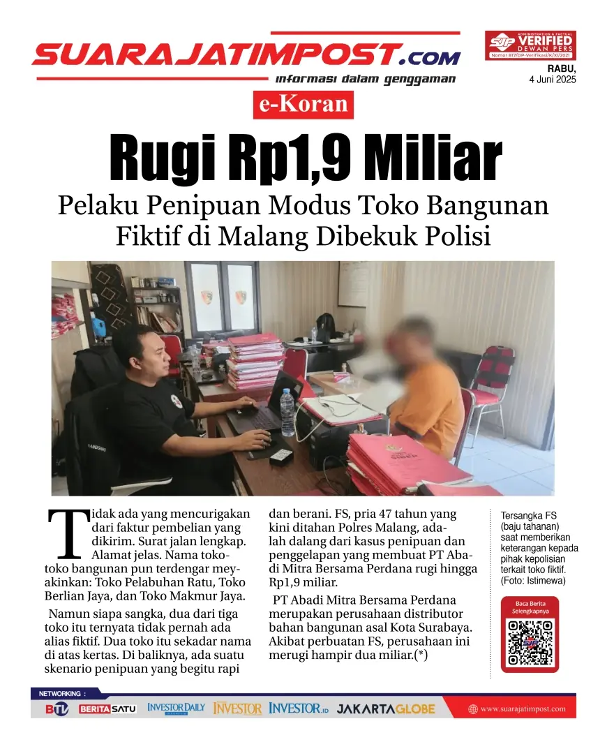 eKoran, Edisi Rabu, 4Juni 2025