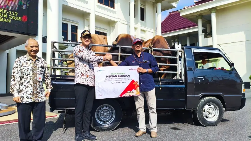 Salurkan 39 Sapi Kurban ke Warga dan Lembaga di Tuban, SIG Pastikan Semua Hewan Sehat