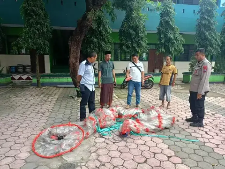 Balon Udara Bermuatan Petasan Jatuh di MAN Kota Blitar, Polisi Bertindak Cepat