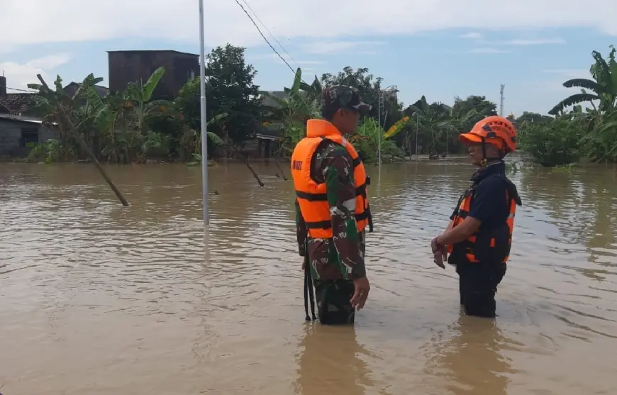 Sungai Lamong di Gresik Meluap hingga ke Benjeng, 2.000 Rumah Terdampak