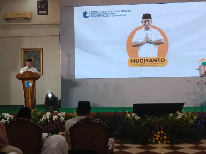 Wamen HAM RI, Mugiyanto Kunjungi Tebuireng Jombang Beri Penguatan HAM