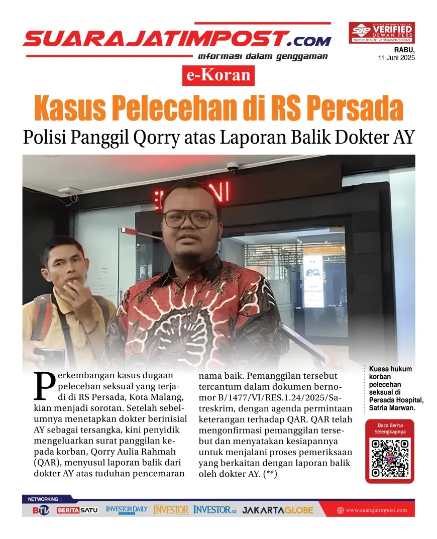 eKoran, Edisi Rabu, 11 Juni 2025