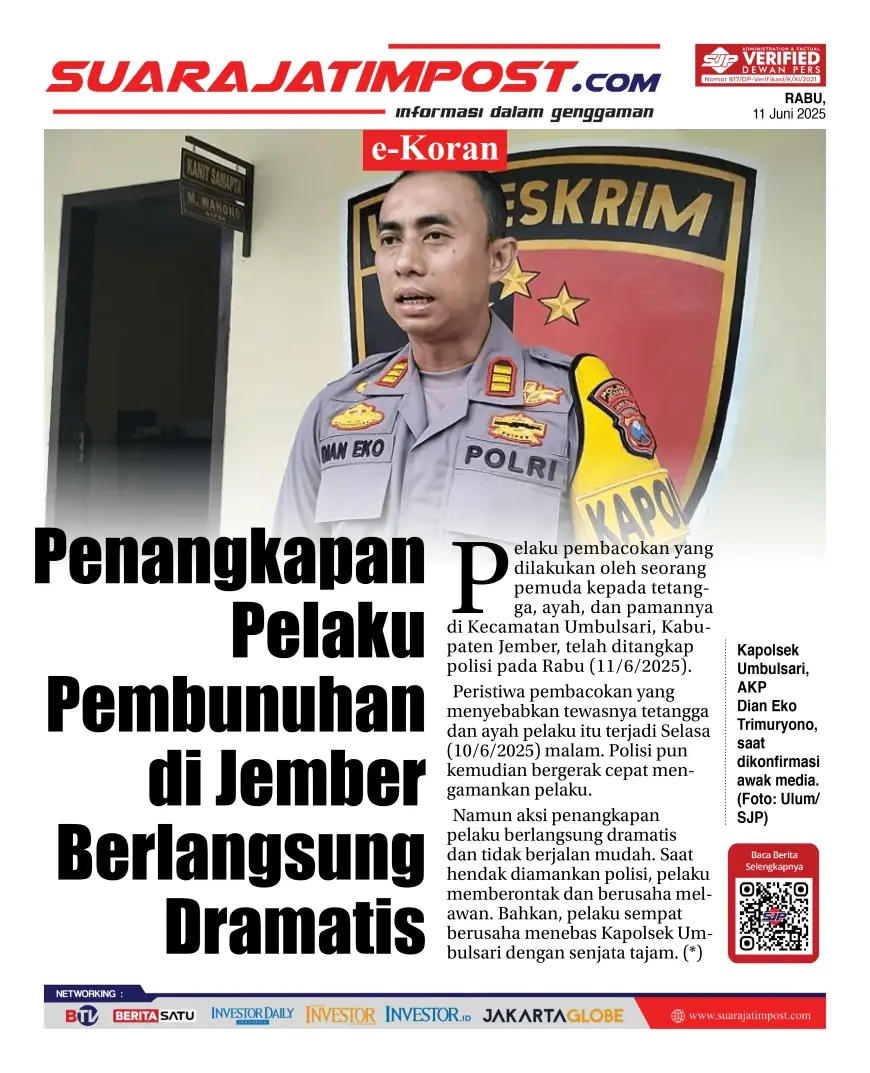 eKoran, Edisi Rabu, 11 Juni 2025