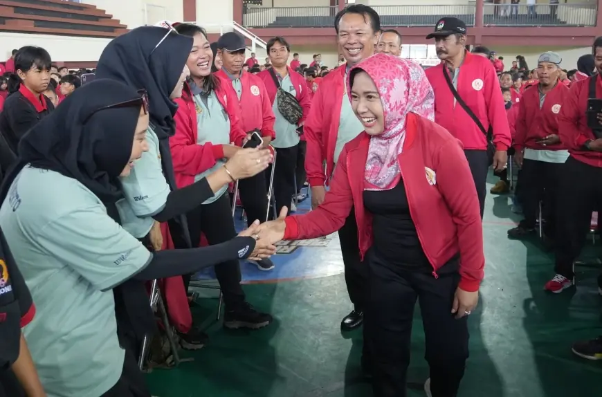Ratusan Kontingen Porprov Jatim di Kota Mojokerto Diberangkatkan