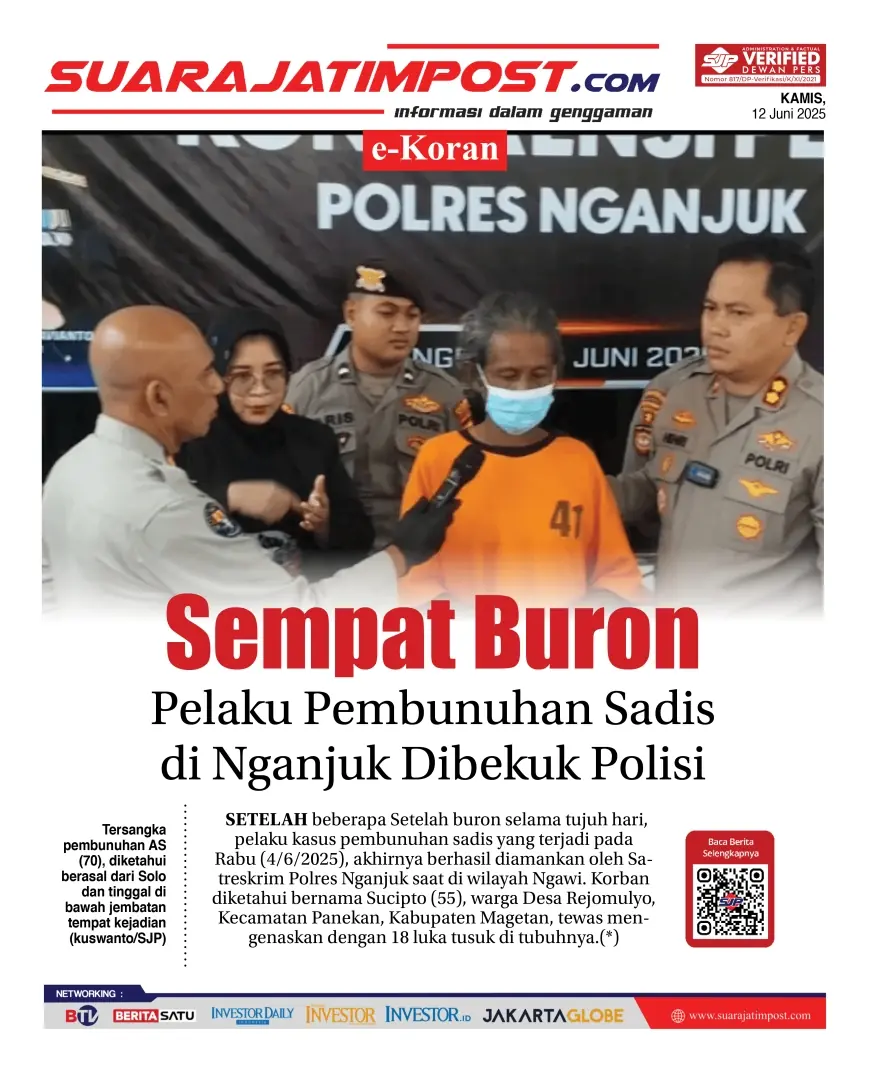 eKoran, Edisi Kamis, 12 Juni 2025