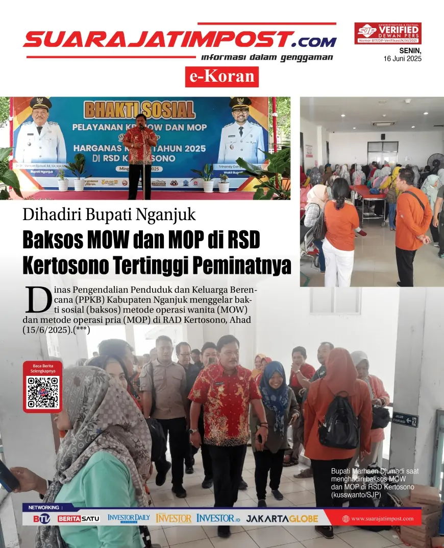 eKoran, Edisi Senin, 16 Juni 2025