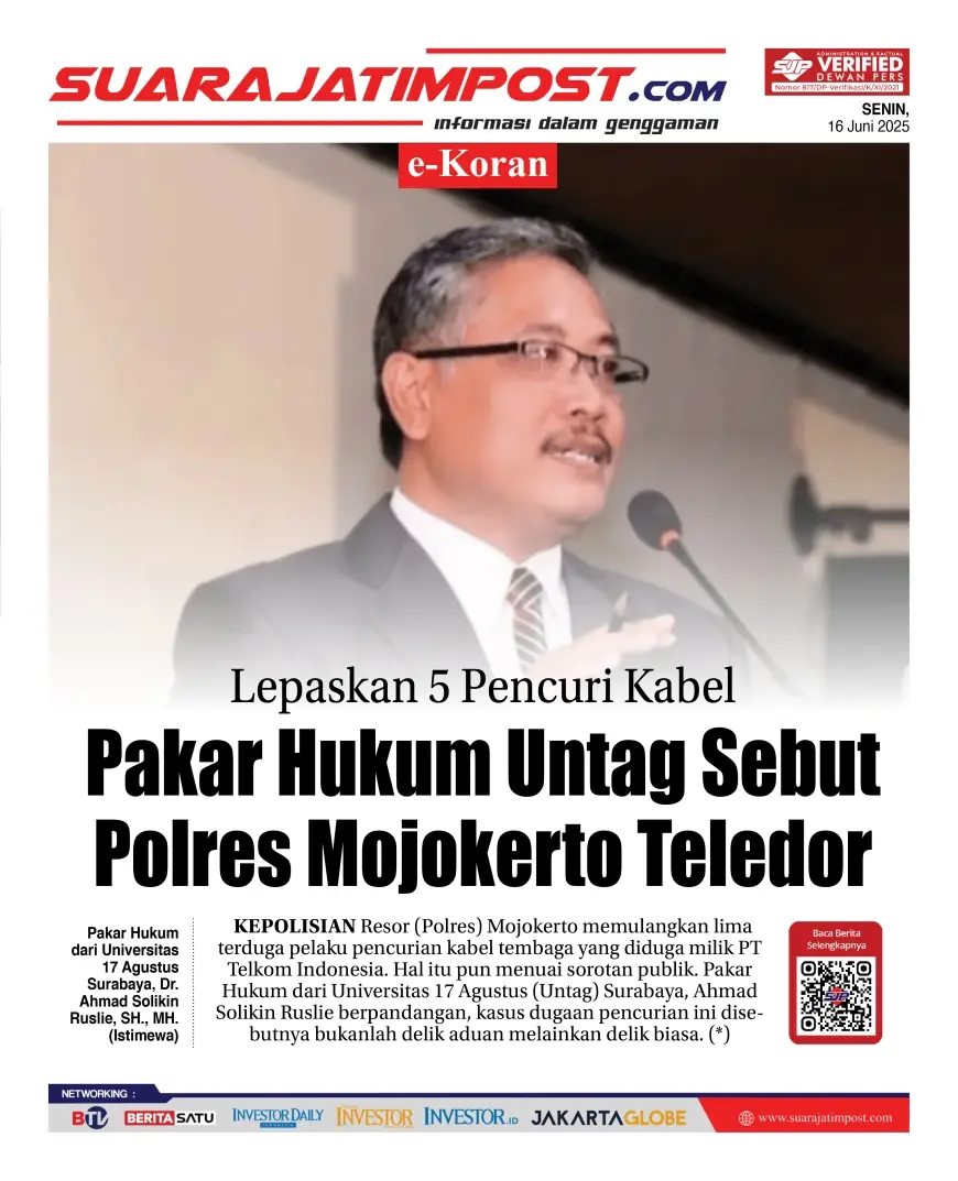 eKoran, Edisi Senin, 16 Juni 2025