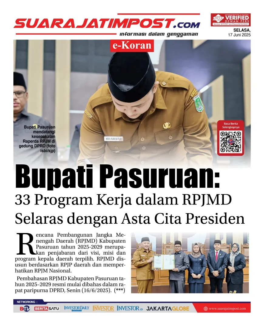eKoran, Edisi Selasa, 17 Juni 2025