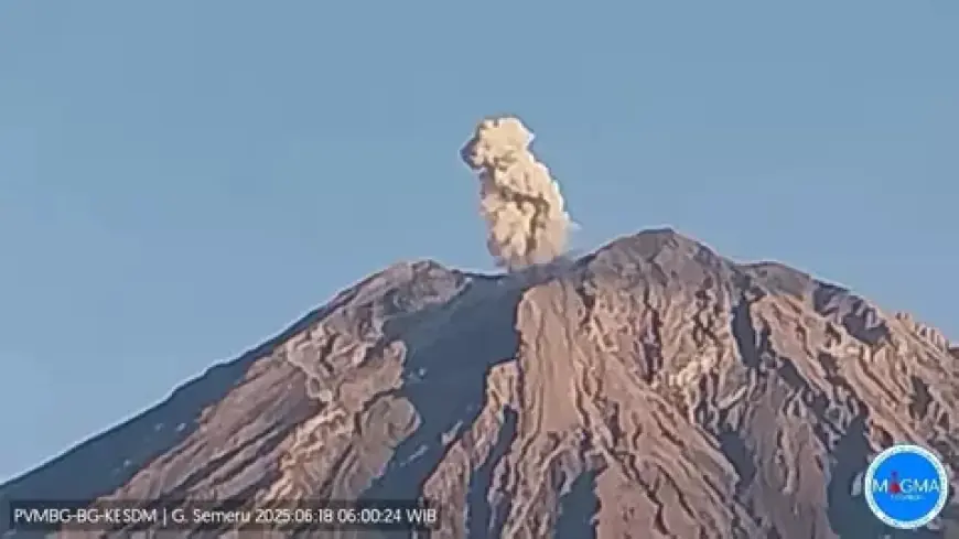 Gunung Semeru Kembali Erupsi, Disertai 44 Kali Gempa Letusan