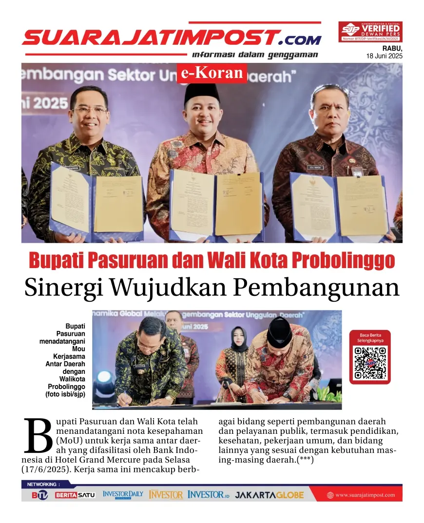 eKoran, Edisi Rabu, 18 Juni 2025