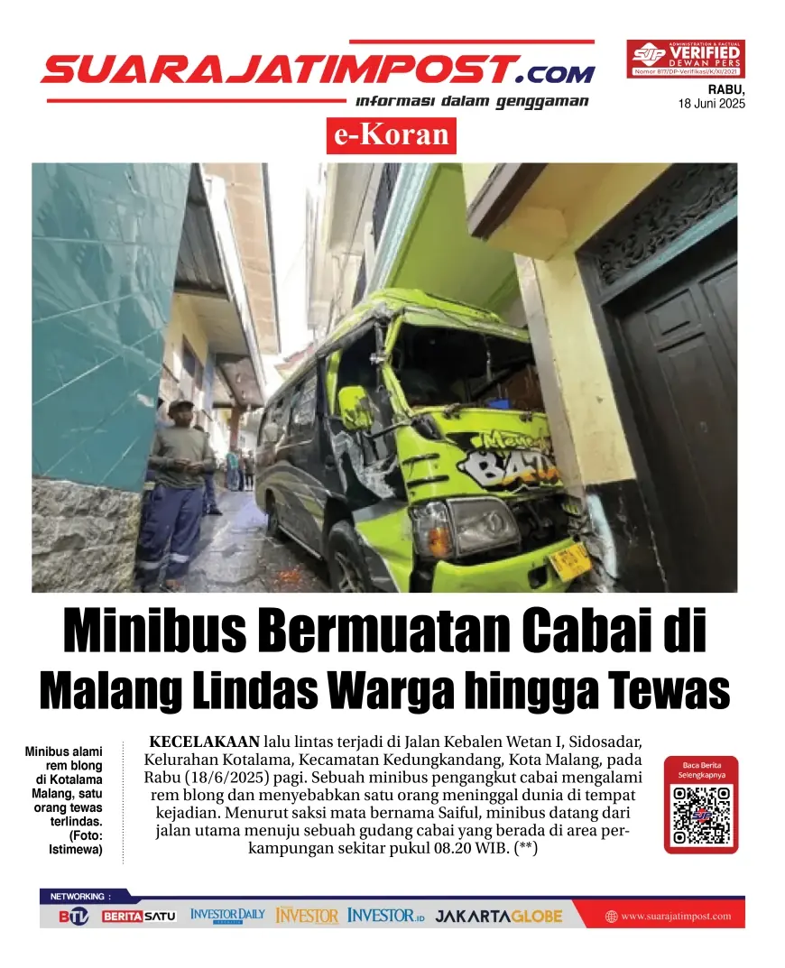 eKoran, Edisi Rabu, 18 Juni 2025