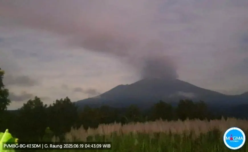 Kolom Abu Gunung Raung Capai 2.000 meter, Tertinggi Sejak Awal Erupsi
