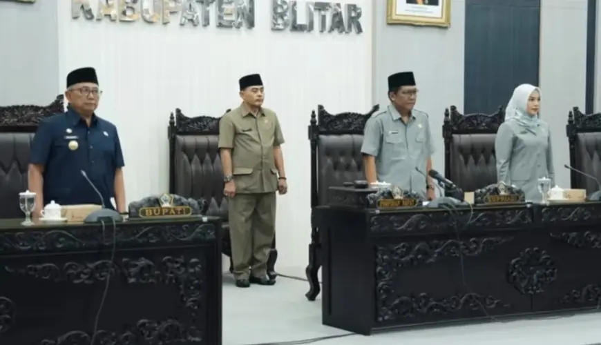 Rapat Paripurna DPRD Blitar, Bupati Beri Jawaban Pandangan Umum Fraksi Terhadap Ranperda Pertangungjawaban APBD 2024
